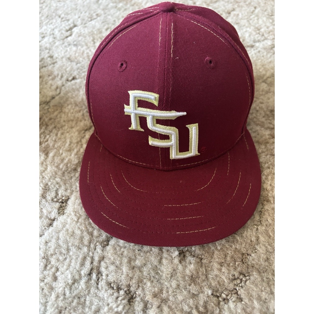 Florida State FSU New Era 9FIFTY Hat Maroon Snapback Cap Gold Contrast Stitching